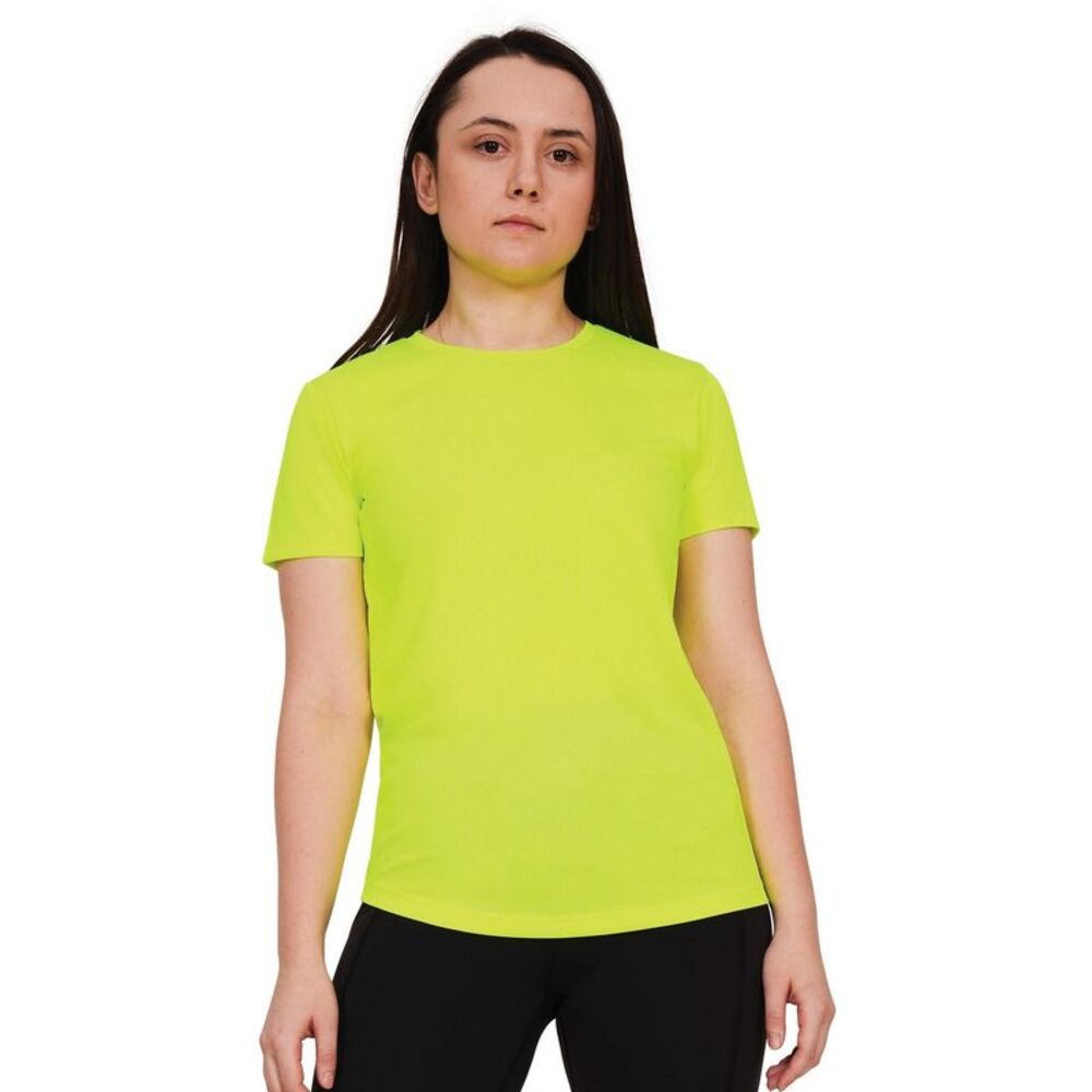 Casual Classics Womens/Ladies Original Tech T-Shirt / Cyber Yellow